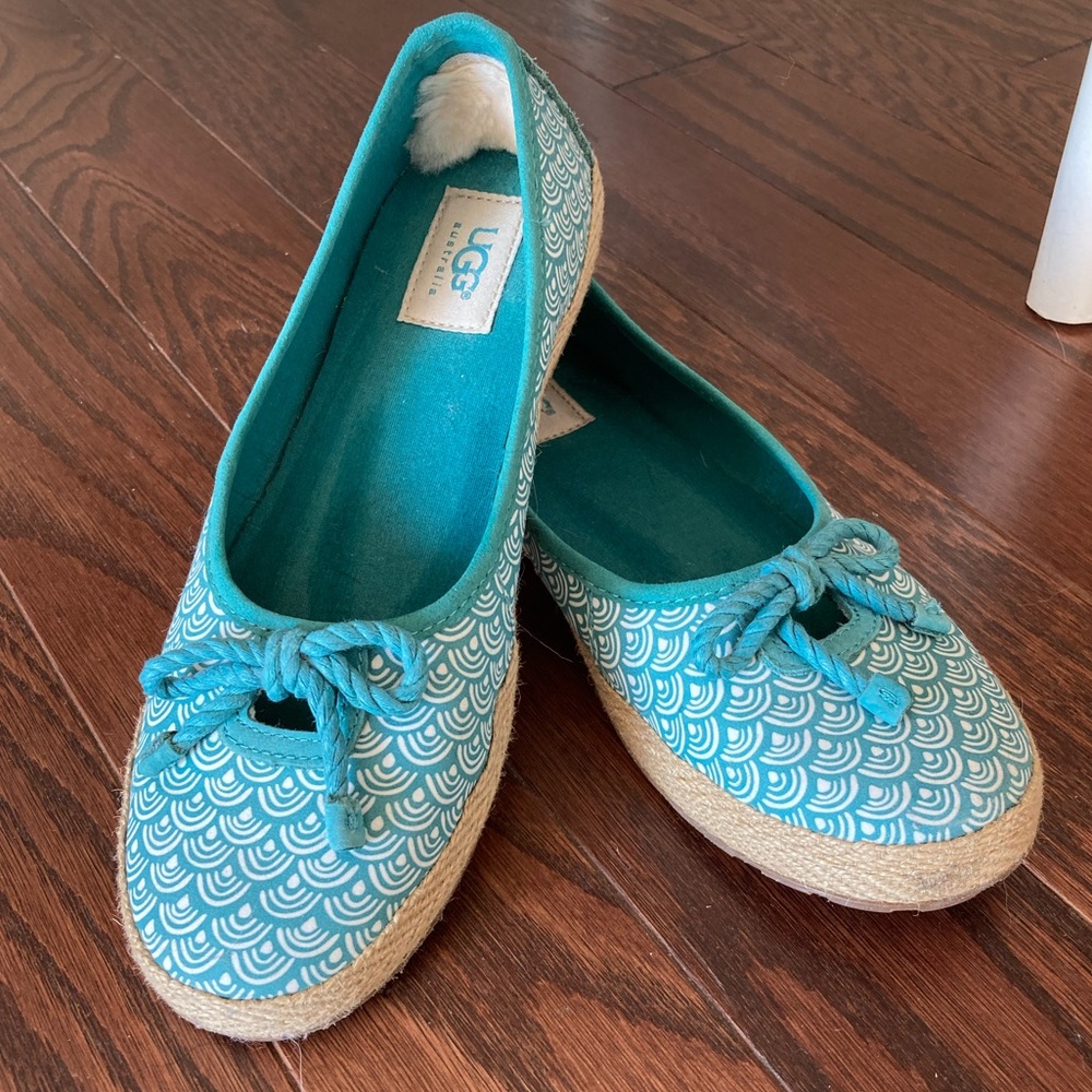 UGG slip on printed espadrille style shoes